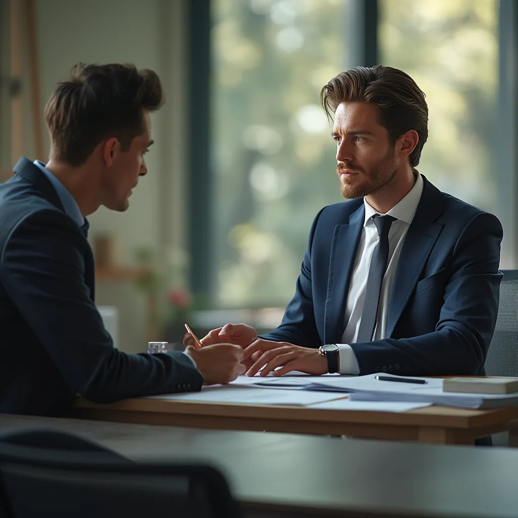 Client satisfait lors d'une présentation